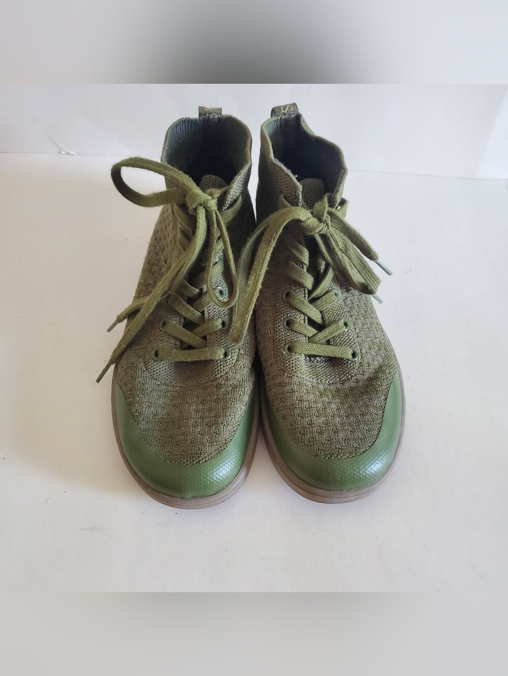 SUAVS The Legacy High Top Knit Sneakers Green Womens 8 Mens 6 Shoes